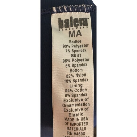 Balera Dance Leotard Women's Size Medium Adult Blue Sequins Asymmetrical - Picture 7 of 7